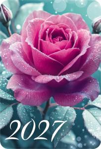 Календарь карманный 2027 (розовая роза)