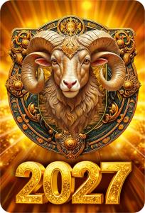 2027 Календарь карманный Символ года (Баран золотой).