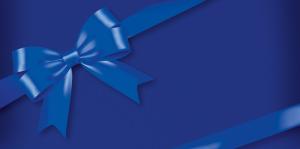 Конверт для денег без надписи (Синий с бантом)