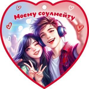 Бирка-сердечко «Моему соулмейту»