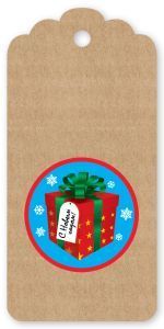 Бирка для подарка без названия новогодняя