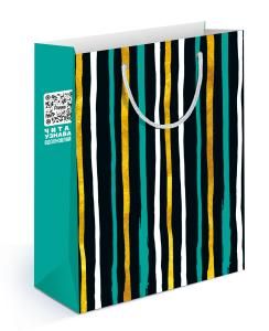 Пакет подарочный (MS) «Полоски»