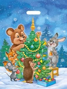 Полиэтиленовый пакет «Новый год в лесу»