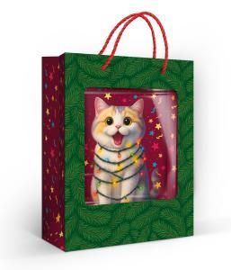 Пакет подарочный «Исполнения желаний в новом году!» (M)