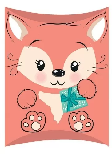 Коробочка для подарка без надписи (лисичка) 50001363