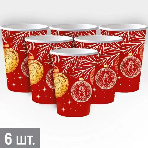 Набор стаканов «Красное с золотом» 30001588