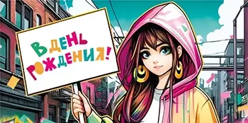 Конверт для денег «В день рождения!»